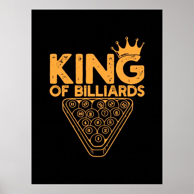 Poster Jogador de Bilhar | Rei De Bilhar (Frente)