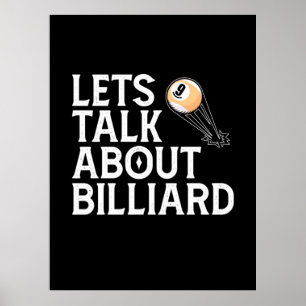 Poster Jogador de Bilhar   Vamos Falar De Billiard