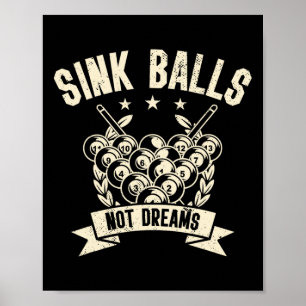 Poster Jogador de Bilhares de Piscinas do Snooker Snooker
