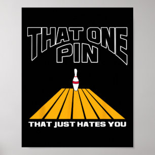 Poster Jogador de boliche aquele pino que simplesmente od