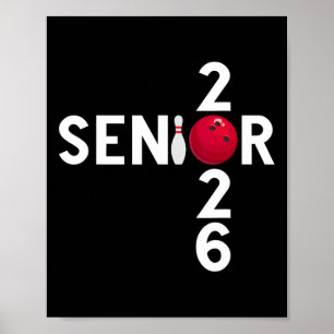 Poster Jogador de Boliche Sênior 2026 Cl De 2026 Graduaçã