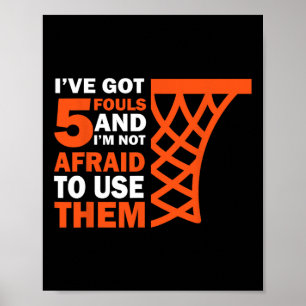 Poster Jogador de Bysketbyll 5 Fouls - Lâmpadas Lixeiras