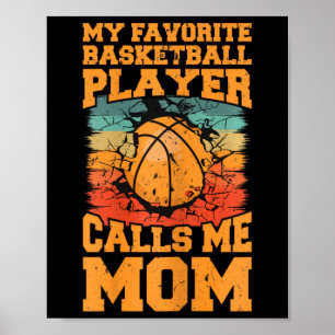 Poster Jogador de Bysketbyll Favorito Me Chama Mãe Bysket