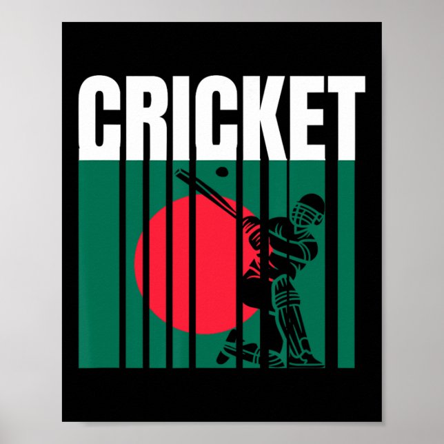 Poster Jogador de Críquete 5 (Frente)