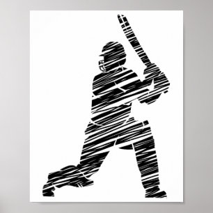 Poster Jogador de críquete 8