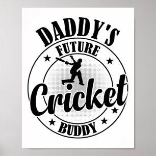 Poster Jogador de Críquete - Críquete Futuro do Papai