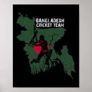 Poster Jogador de críquete de Ngladesh Bandeira Jersey Ma