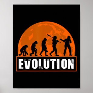 Poster Jogador de Críquete Engraçado Críquete Evolução Hu