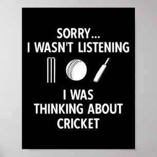 Poster Jogador de Críquete Esporte Críquete Vintage Críqu