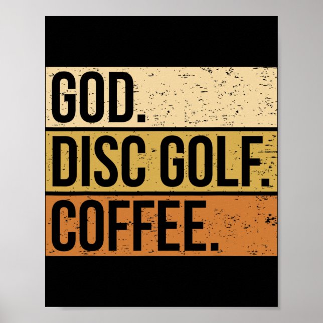 Poster Jogador de Disc Golf Cristão Dizendo Eu Deus. Disc (Frente)
