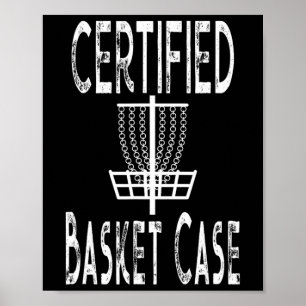 Poster Jogador de Disc Golf Engraçado Certificado Caso da