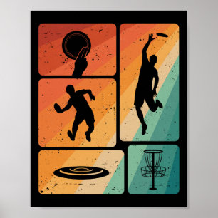 Poster Jogador de Disc Golf Engraçado Disco Voador Legal