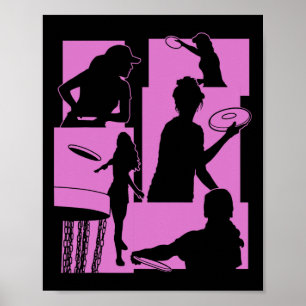 Poster Jogador de Disc Golf Engraçado Disco Voador Legal