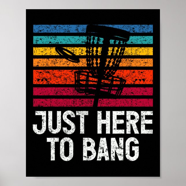 Poster Jogador de Disco Golfe Só Aqui Para Bater  (Frente)