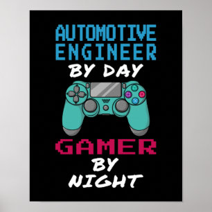 Poster Jogador de Engenheiros para automóveis
