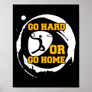 Poster Jogador De Esportes De Basquete Vai Duro Ou Vai Pa