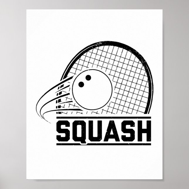 Poster Jogador de Esquadrão | Esporte Coach Squasher Gift (Frente)
