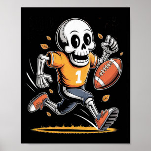 Poster Jogador de Esqueleto Assustador Pé Halloween Festa