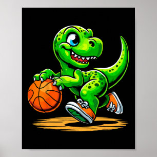 Poster Jogador de Esqueleto de T-rex Dinossauro