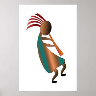 Poster Jogador de flauta de Kokopelli