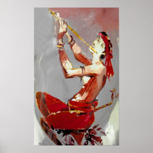 Pôster Jogador de flauta/músico