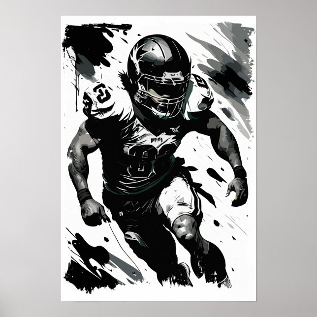 Poster ✪ jogador de futebol americano da NFL - Retrato ☛  (Frente)