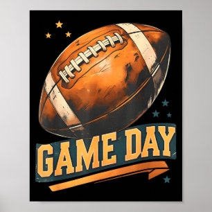 Poster Jogador de futebol americano do dia do jogo treina