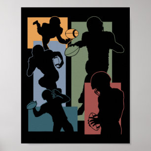 Poster Jogador de Futebol Americano Engraçado Gamer E