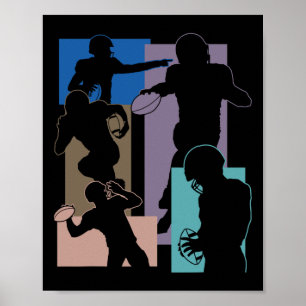 Poster Jogador de Futebol Americano Engraçado Gamer E