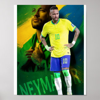 Poster jogador de futebol brasileiro neymar jr