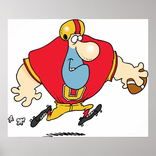 Poster Jogador de Futebol Cartoon (Frente)