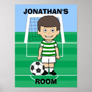 Poster Jogador de Futebol Cujo Lado Personalizado - Lúpul