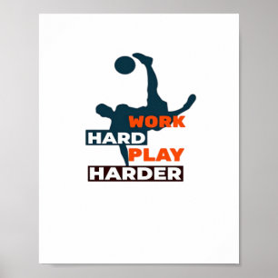 Poster Jogador de Futebol do Duro de Trabalho Tão Clássic