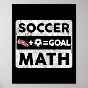 Poster Jogador de Futebol Engraçado Matemática Gol Amante