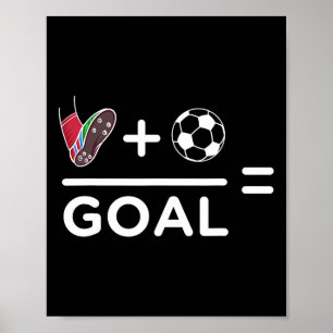 Poster Jogador de Futebol Engraçado Matemática Gol Amante