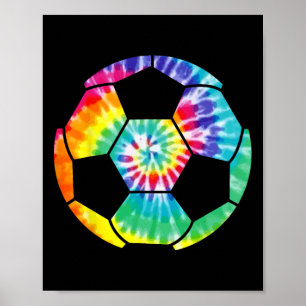 Poster Jogador de Futebol Futebol Ll Tie Dye Homens Menin