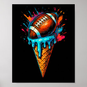 Poster Jogador de futebol, gotejando Sorvete G