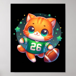 Poster Jogador de futebol Kitten Gatinho Gatinho