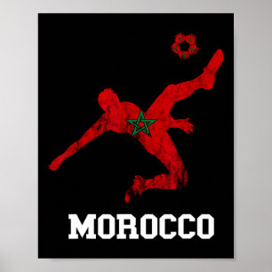 Poster Jogador de Futebol Marroquino Orgulho Marroquino B