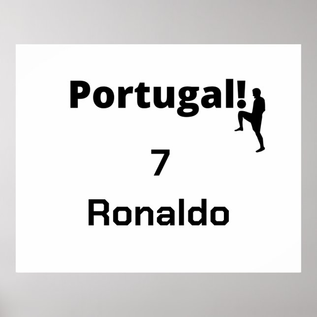 Poster Jogador de Futebol Português personalizável (Frente)