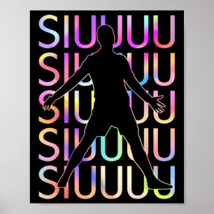 Poster Jogador de Futebol Siuuu Futebol Engraçado Meninos