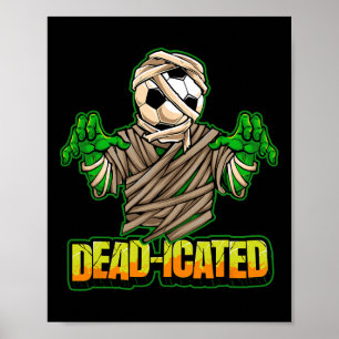 Poster Jogador de Futebol Zumbi Futebol Assustador Hallow