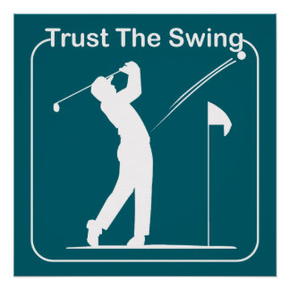 Pôster jogador de golfe