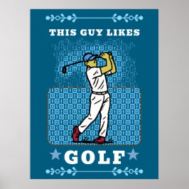 Poster jogador de golfe