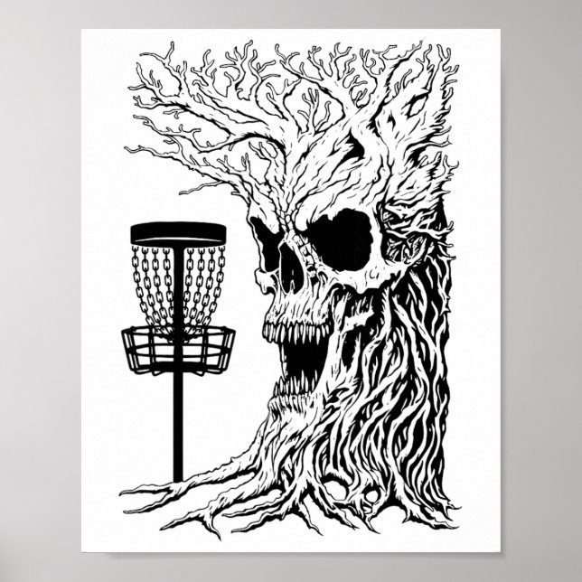 Poster Jogador de Golfe de Disco Engraçado Árvores Guardi (Frente)