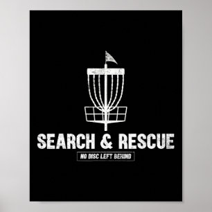 Poster Jogador de Golfe de Disco Engraçado Humor Busca e