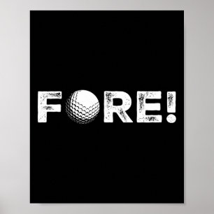 Poster Jogador de golfe dianteiro Bola de golfe masculina