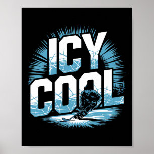 Poster Jogador de Hockey no Lago Gelo Legal Shinny