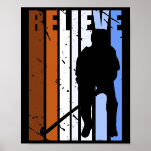 Poster Jogador de Hóquei de Campo Retro Masculino Anivers