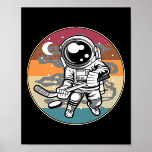 Poster Jogador de Hóquei do Cosmonaut Boys Gift Astrona